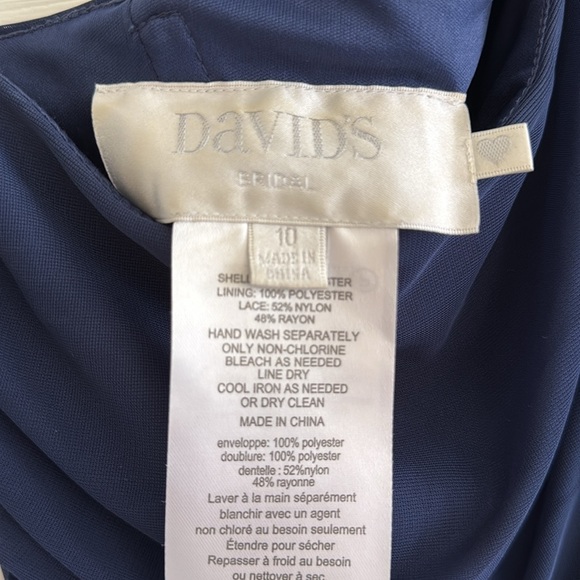 Elegant Navy Blue One-Shoulder Dress - Picture 4 of 5